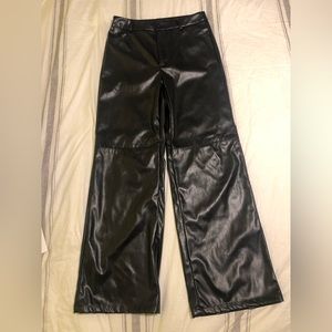 Size Medium Womens faux leather pants.